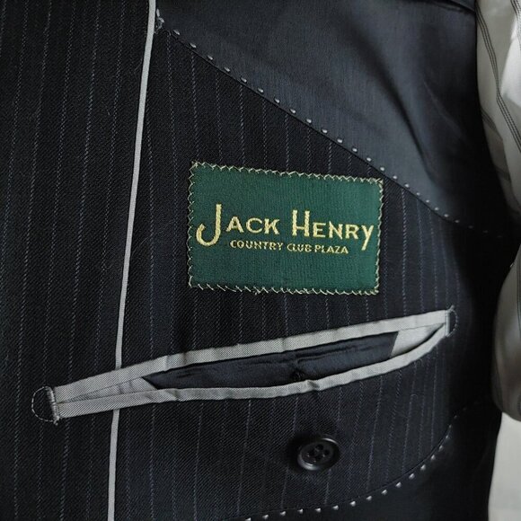 Daniel Hechter Paris 42R Wool 2 Button Charcoal Pinstripe 2pc Suit 34x26.5 FF - Picture 9 of 16